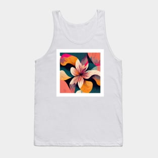 Wonderful  Flower Art Illustration Abstract Pattern Floral roses Tank Top